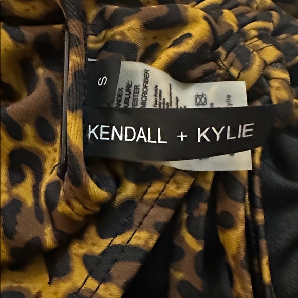 NEW Kendall & Kylie Brown Black Leopard Side Tie Detail Ajustable StrapOne Piece - Picture 3 of 11